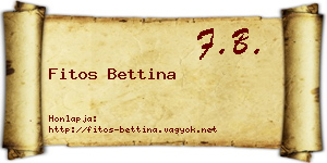 Fitos Bettina névjegykártya