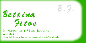 bettina fitos business card